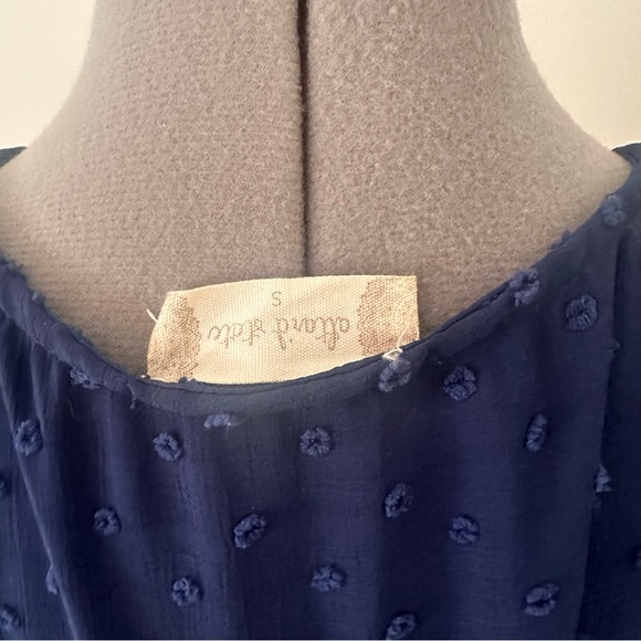 Altar’d State navy long sleeve wrap midi dress size small - Picture 10 of 10